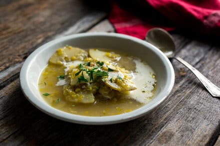 Golden Leek and Potato Soup