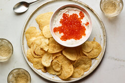 Image for Caviar Sour Cream Dip With Potato Chips