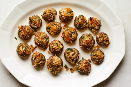 Image for Crispy Stuffed Mushrooms With Harissa and Apricots