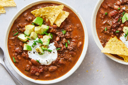 Image for Ground Beef Chili With Chocolate and Peanut Butter