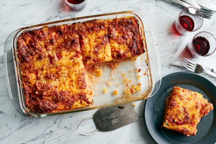 Polenta Lasagna With Spinach and Herby Ricotta