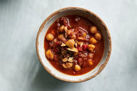 Pressure Cooker Chickpea, Red Pepper and Tomato Stew