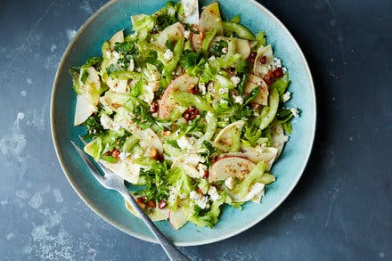 Celery Salad With Apples and Blue Cheese