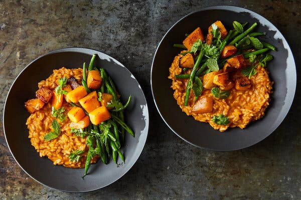 Thai Curry Risotto With Squash and Green Beans