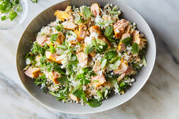 Image for Salmon and Couscous Salad With Cucumber-Feta Dressing