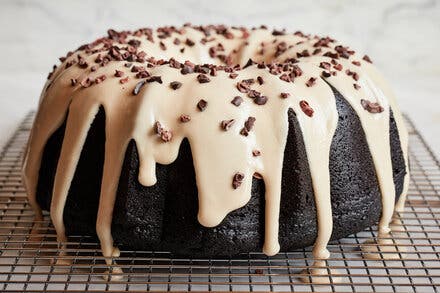 Chocolate Stout Cake With Coffee Glaze