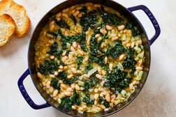 Image for Braised White Beans and Greens With Parmesan