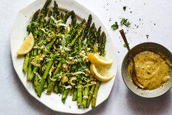 Image for Roasted Asparagus With Crispy Leeks and Capers