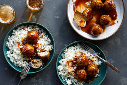 Image for Jerk Chicken Meatballs With BBQ-Pineapple Glaze