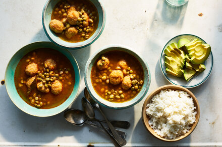 Image for Gandules con Bolitas de Plátano (Pigeon Peas With Plantain Dumplings)