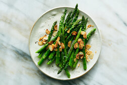 Image for Pan-Seared Asparagus With Crispy Garlic