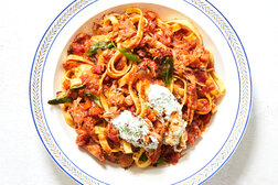 Image for Slow-Cooker Chicken Ragù With Herbed Ricotta