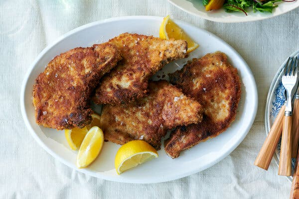 Pan-Fried Breaded Pork Chops