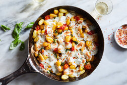 Image for Crispy Gnocchi With Burst Tomatoes and Mozzarella