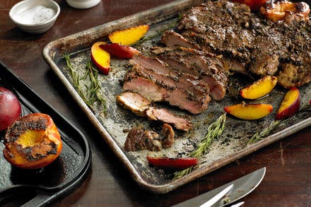 Grilled Pork and Peaches