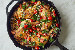 Image for Skillet Chicken and Farro With Caramelized Leeks