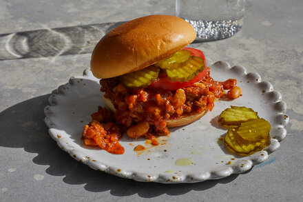 Image for Smoky White Bean and Beef Sloppy Joes