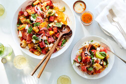 Image for Country Panzanella With Watermelon Dressing