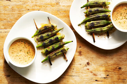 Image for Grilled Okra With Cajun Rémoulade