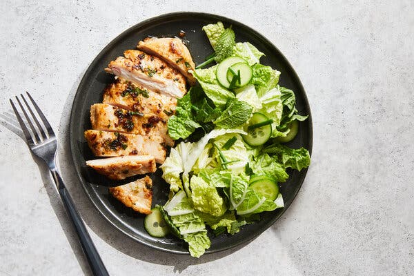 Ginger Chicken With Crisp Napa Salad 