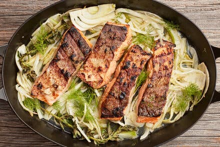 Grilled Salmon Escabeche