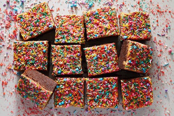 Chocolate Birthday Cake Butter Mochi