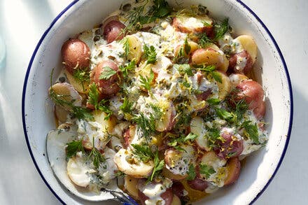 Potato Salad With Tartar Sauce and Fresh Herbs
