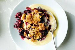 Image for Blackberry Crisp With Cardamom Custard Sauce