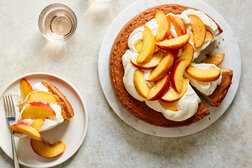 Image for Almond Cake With Peaches and Cream
