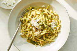 Image for Pesto Pasta With White Beans and Halloumi