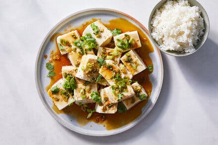 Silken Tofu With Spicy Soy Dressing