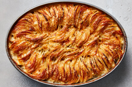 Image for Cheesy Hasselback Potato Gratin