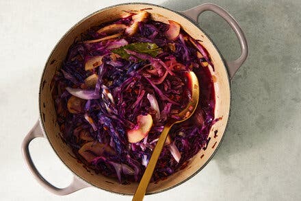 Red Cabbage Glazed With Maple Syrup