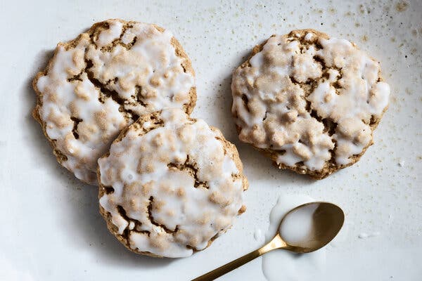 Iced Oatmeal Cookies