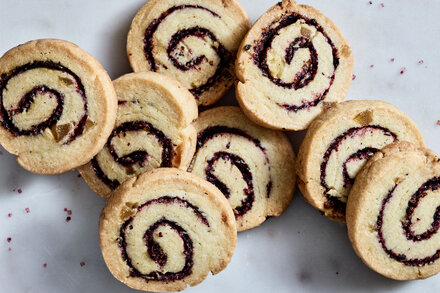 Image for Hibiscus-Spiraled Ginger Cookies