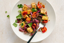 Image for Crispy Tofu With Balsamic Tomatoes