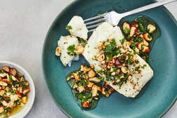 Image for Oven-Steamed Fish With Mixed-Nut Salsa