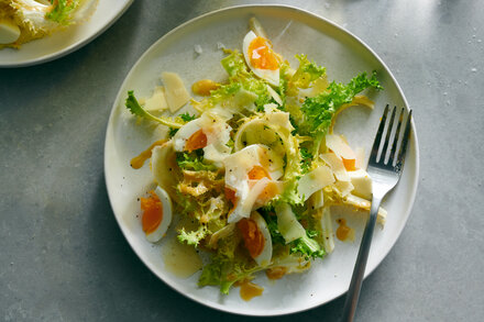 Image for Curly Endive Salad With Mustard Dressing, Egg and Gruyère