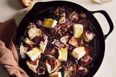 Pan-Seared Radicchio With Soft Cheese