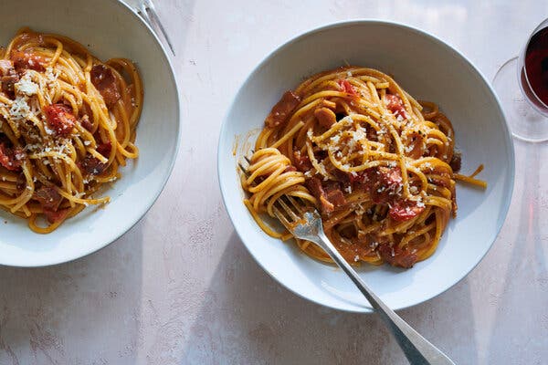 Smoky Tomato Carbonara