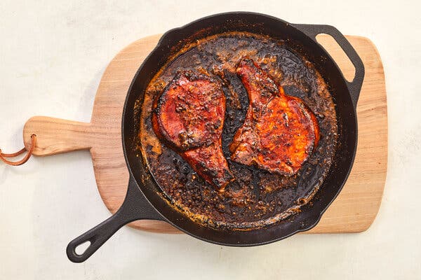 Spiced Butter-Basted Pork Chops