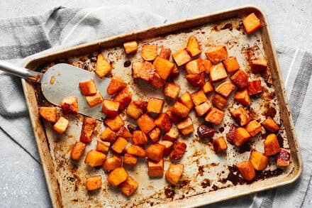 Maple-Glazed Butternut Squash and Sweet Potatoes