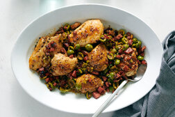 Image for Seared Chicken With Salami and Olives