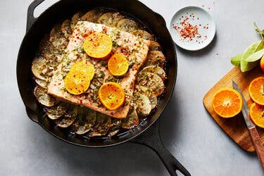 Citrusy Roasted Salmon and Potatoes