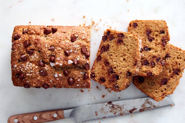 Whole-Wheat Chocolate Chip Loaf Cake