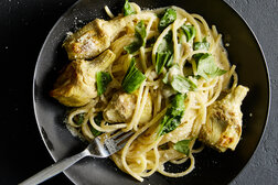 Image for Lemon Spaghetti With Roasted Artichokes