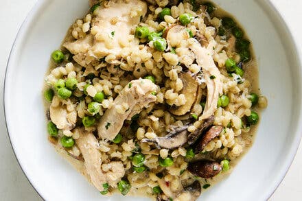 Slow-Cooker Dijon Chicken With Barley and Mushrooms