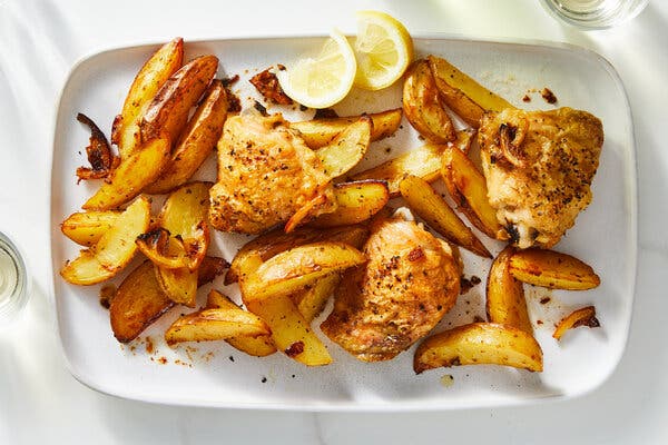 Lemony Chicken With Potatoes and Oregano