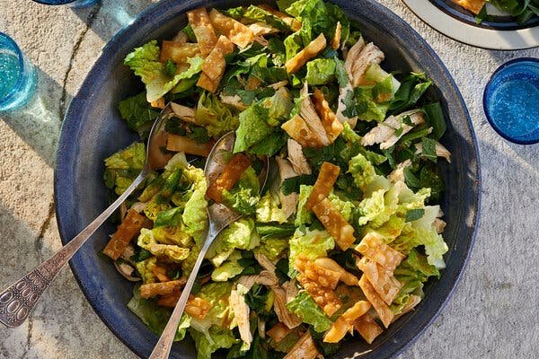 Crispy Wonton Chicken Salad