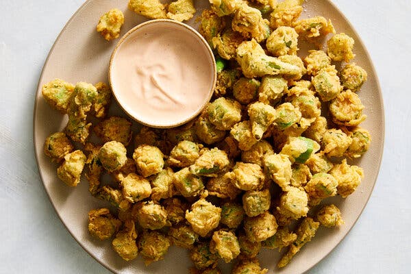 Fried Okra With Rémoulade